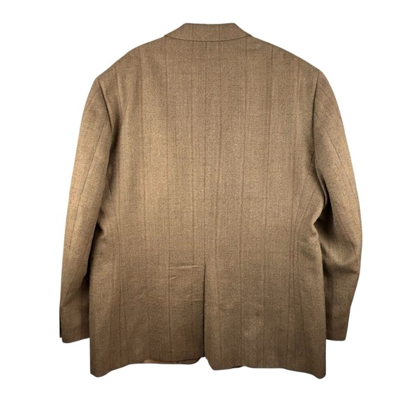 IZOD Mens Blazer 44R 100% Lambswool  Brown 2 Button Vintage Sport Coat Jacket - Picture 3 of 6